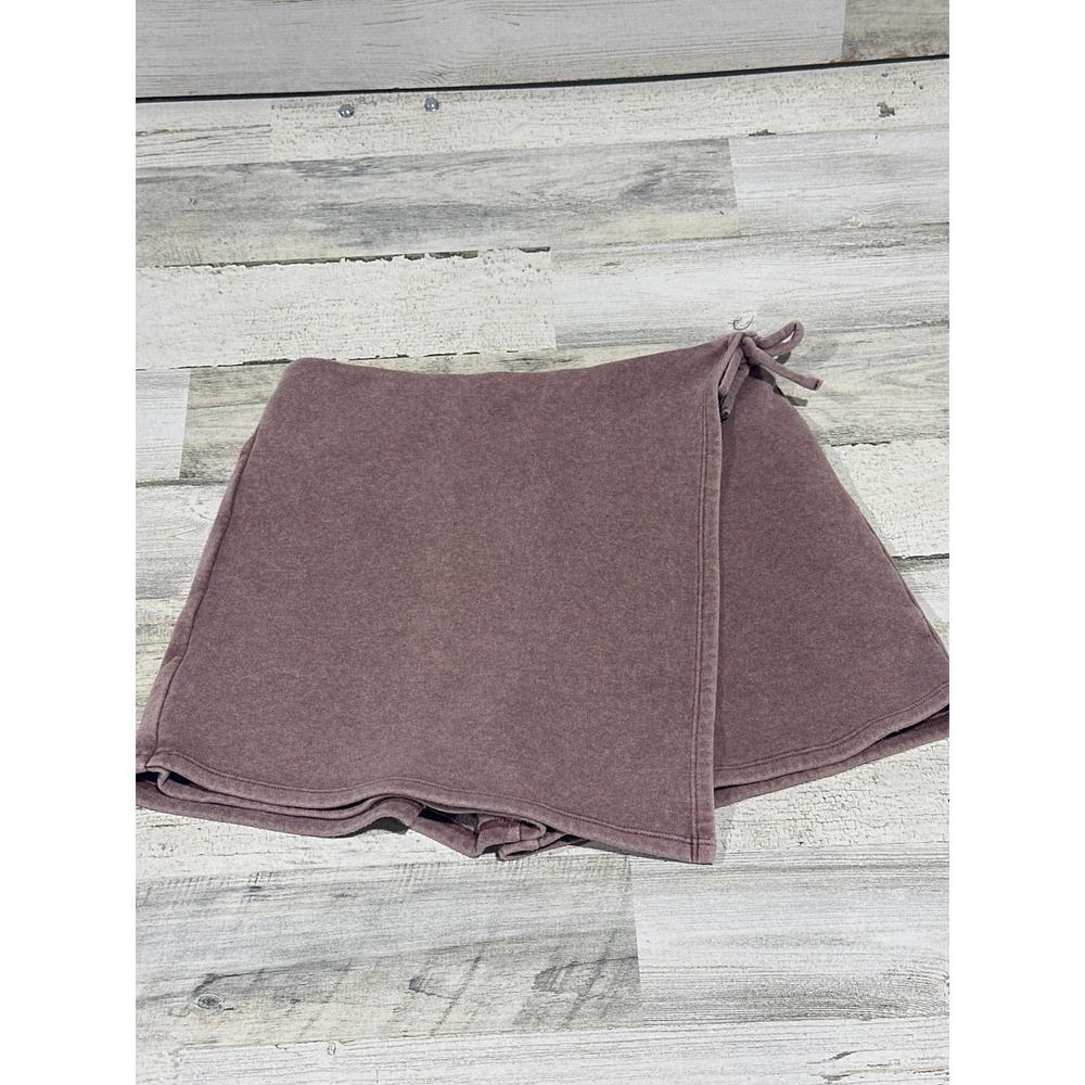 Bixby Nomad Skort Girls XL Mauve Fleece Wrap Front Side Tie EUC